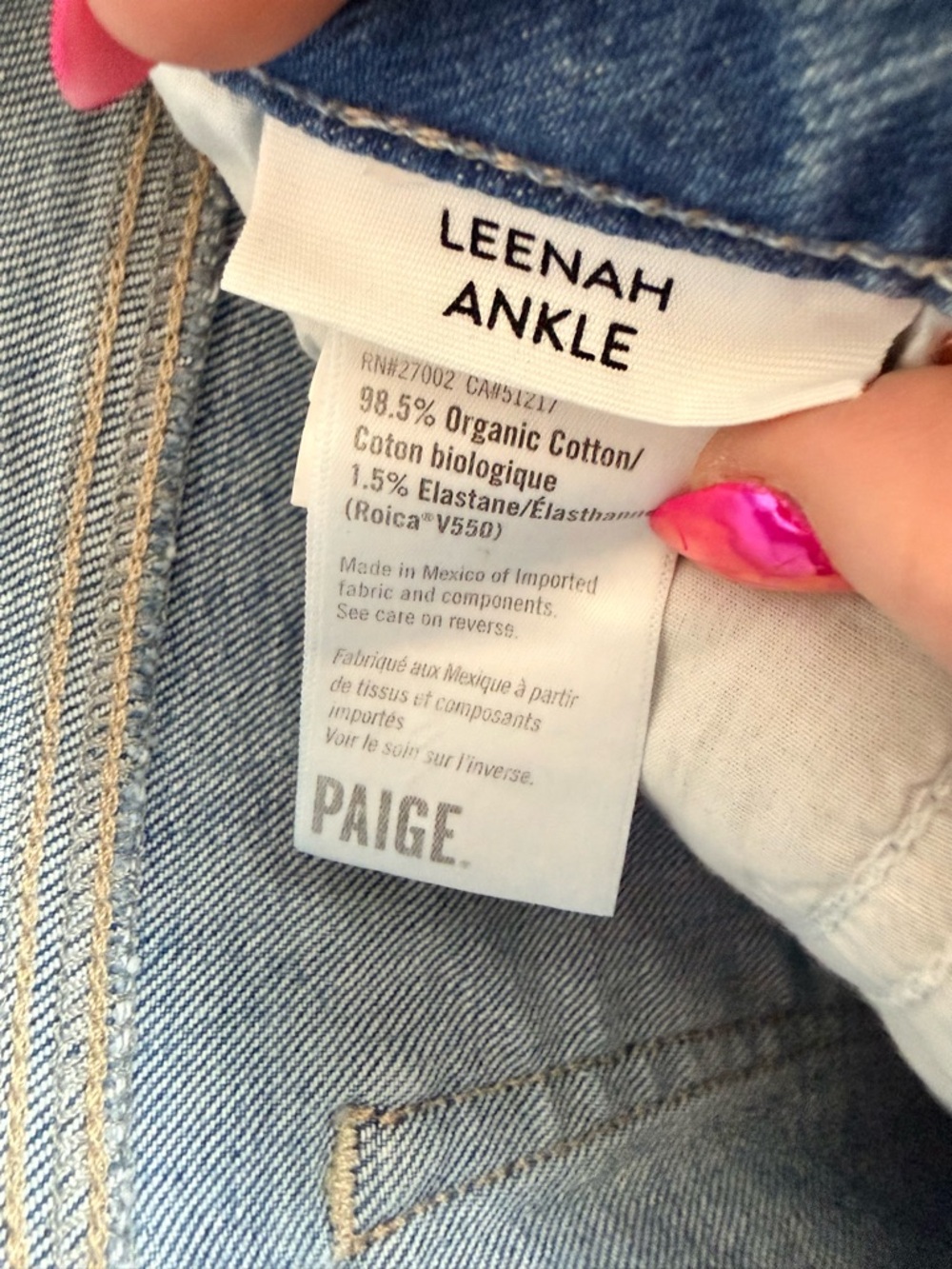 PAIGE Cropped Wide Leg Jeans Raw Hem Distressed Medium Wash Size 26 - Picture 7 of 9
